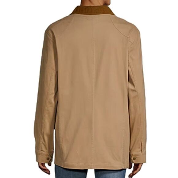 Frye and Co. Men's Lightweight Twill Jacket XL Tan ✨NEW✨$119 Retail Snap Closure - Picture 8 of 8